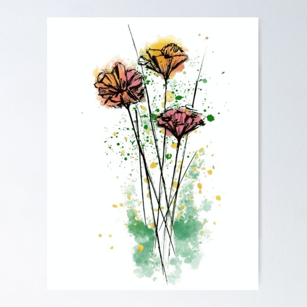 Item preview, Beautiful, Colorful Jelly Bean Poppy Flower Art Design designed and sold by Monica C. Webster.