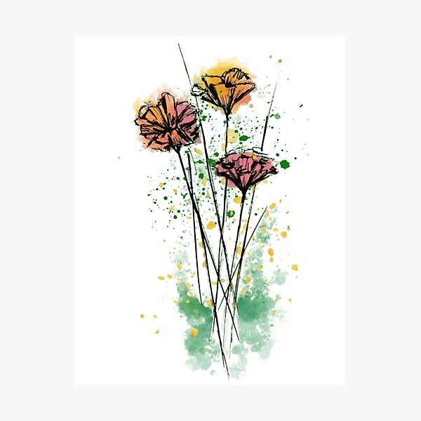 Item preview, Beautiful, Colorful Jelly Bean Poppy Flower Art Design designed and sold by Monica C. Webster.