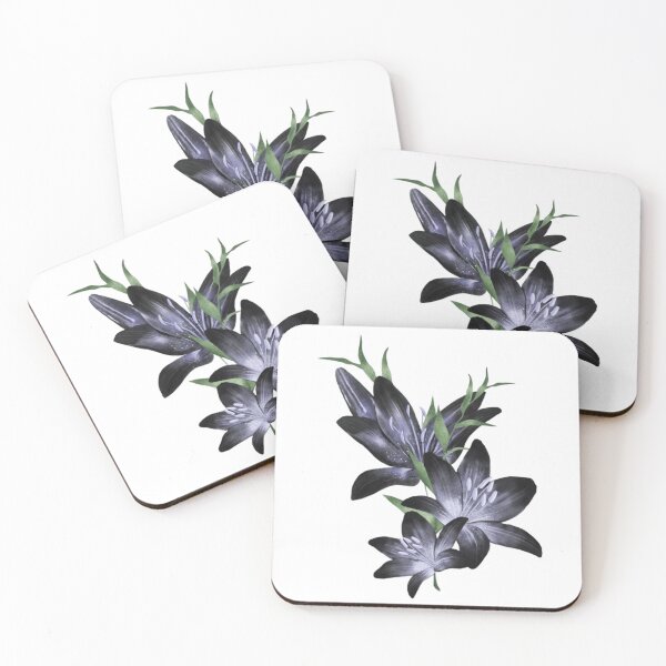 Item preview, Beautiful Black Asian Lily Flowers Art Design designed and sold by Monica C. Webster.