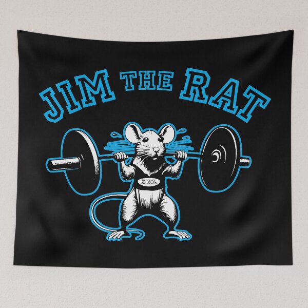 Item preview, Jim the rat deadlifting designed and sold by dhudak253.