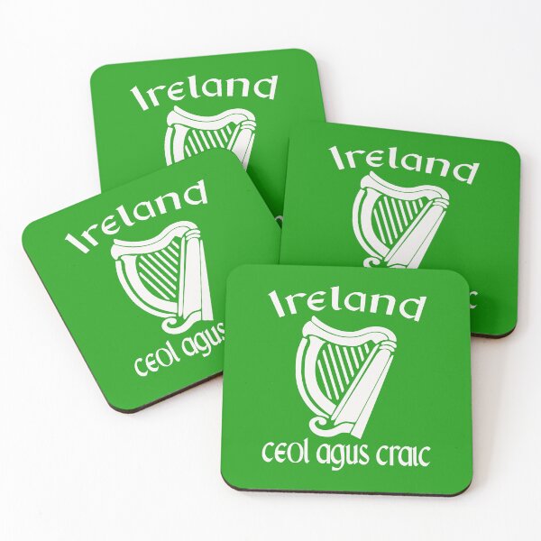 Item preview, Ireland Ceol Agus Craic Gaelic Irish St Patrick’s Day Eire Harp Vintage St. Paddy’s  designed and sold by Bad Kitty Designz.
