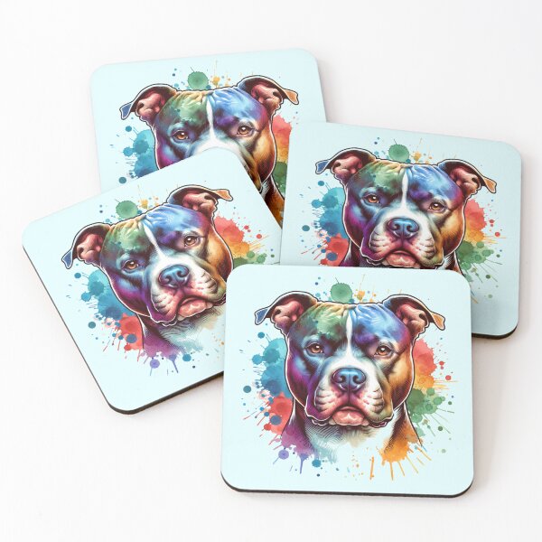 Item preview, Adorable, Proud Pittie - Watercolor Dog Art designed and sold by 2ndSketch.