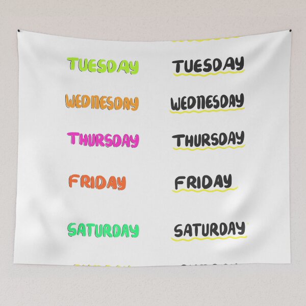 Item preview, Days of the Week Journal Stickers designed and sold by diaricesalt.