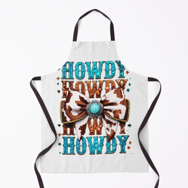 Item preview, Western Coquette "Howdy" Design with Turquoise Cowhide – Trendy Western Mama Aesthetic designed and sold by Colorful-Garden.