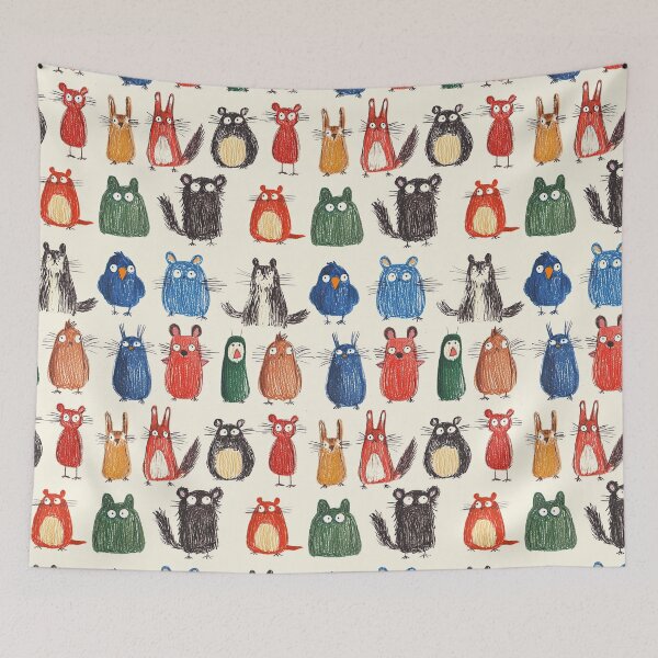 Item preview, Illustrated winter animals with a soft textured look designed and sold by Piotrek0001.
