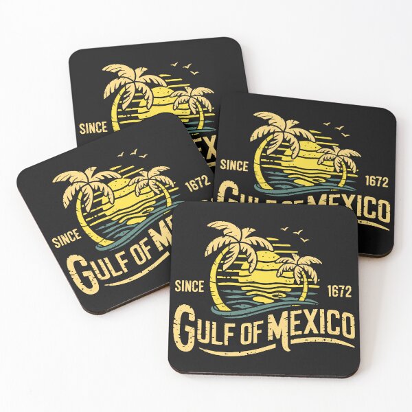 Item preview, Gulf of Mexico Vintage Sunset Palm Trees Ocean Beach Retro designed and sold by designleon19.