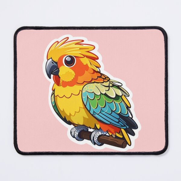 Item preview, Cute Sun Conure Parrot Cartoon - Tropical Bird Art designed and sold by TopUpDesign.