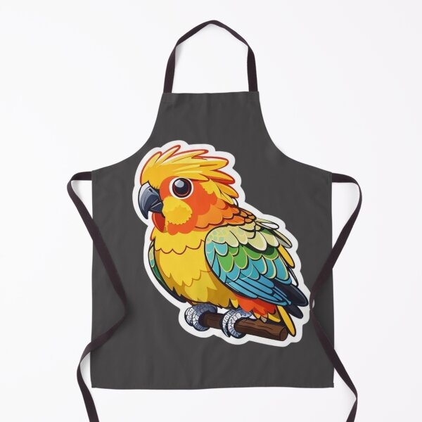 Item preview, Cute Sun Conure Parrot Cartoon - Tropical Bird Art designed and sold by TopUpDesign.