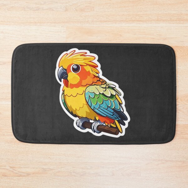 Item preview, Cute Sun Conure Parrot Cartoon - Tropical Bird Art designed and sold by TopUpDesign.