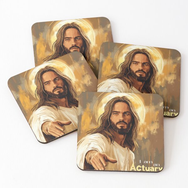 Item preview, Jesus is the actuary.A modern interpretation of Jesus Christ designed and sold by JanChryzostom.