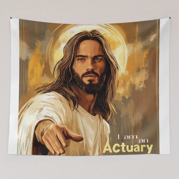 Item preview, Jesus is the actuary.A modern interpretation of Jesus Christ designed and sold by JanChryzostom.