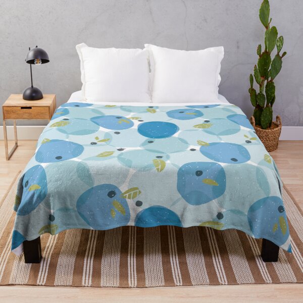 Item preview, Watercolor Blueberry Pattern - Fresh Botanical Fruit Design designed and sold by Milamania.