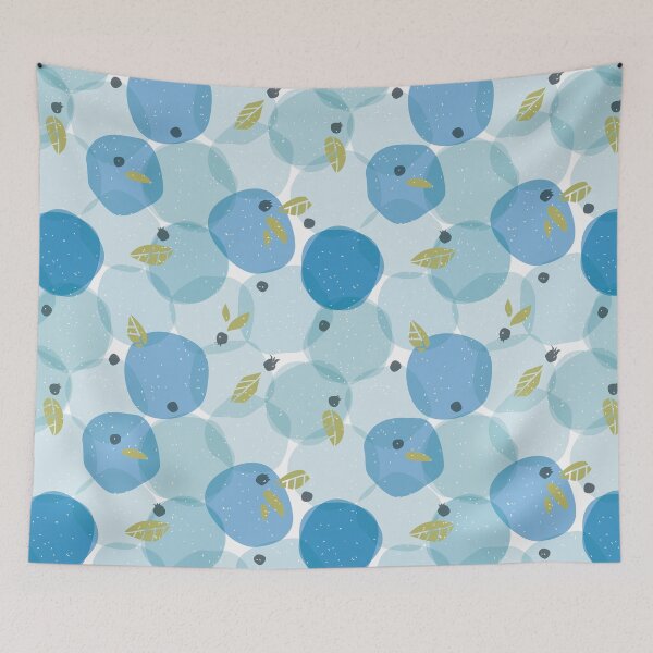 Item preview, Watercolor Blueberry Pattern - Fresh Botanical Fruit Design designed and sold by Milamania.