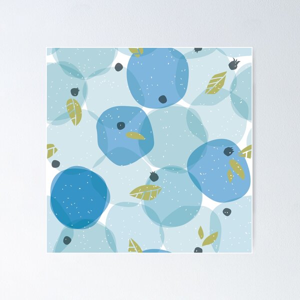 Item preview, Watercolor Blueberry Pattern - Fresh Botanical Fruit Design designed and sold by Milamania.