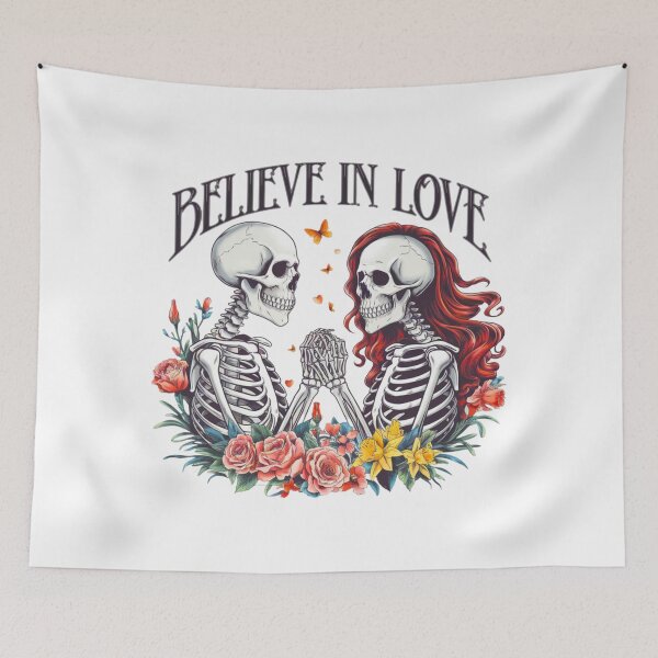 Item preview, Love never dies, skeleton, romance, retro, vintage, party, funnyfits70, Humor, Funny,  designed and sold by FunnyFits70.