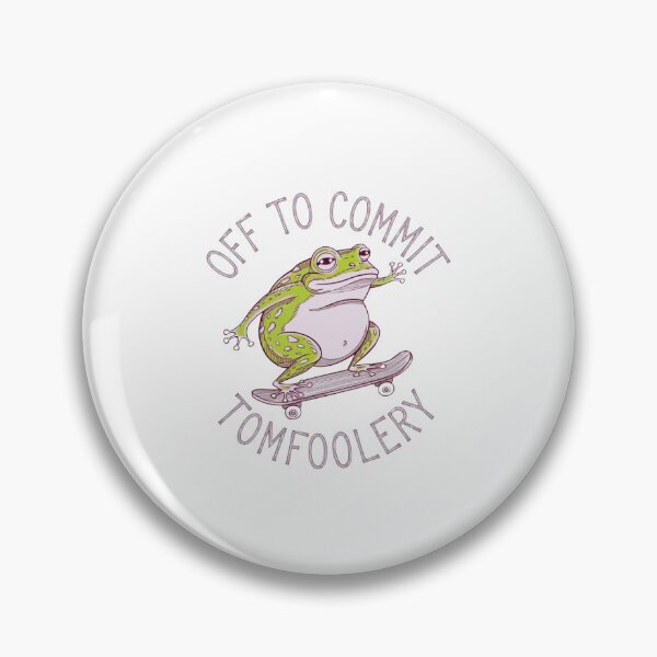 Item preview, Off to commit tomfoolery, frog, skateboard, retro, vintage, party, funnyfits70, Humor, Funny,  designed and sold by FunnyFits70.