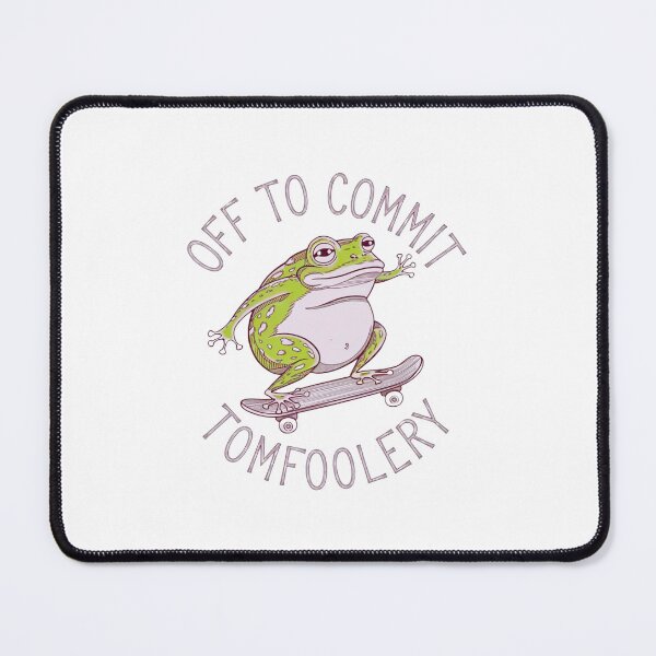 Item preview, Off to commit tomfoolery, frog, skateboard, retro, vintage, party, funnyfits70, Humor, Funny,  designed and sold by FunnyFits70.