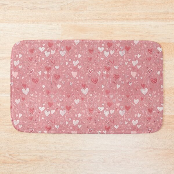 Item preview, Tiny doodled hearts and arrows in soft pink color designed and sold by Designbes.