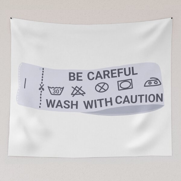 Item preview, Be Careful, Wash with Caution designed and sold by petiteToulon.