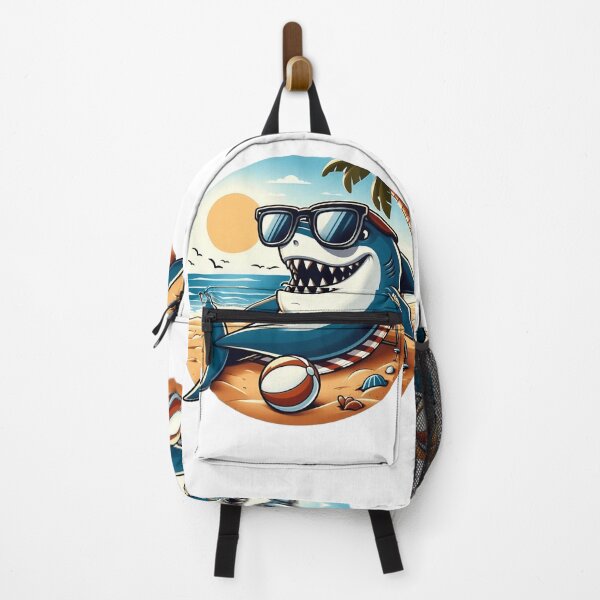 Item preview, shark with sunglasses on the beach designed and sold by Shop2s.