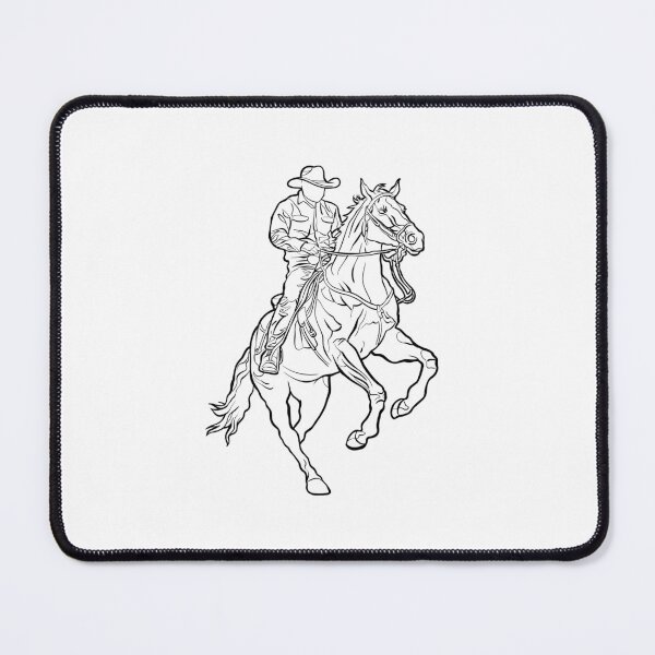 Item preview, Cowboy Riding Horse action line designed and sold by StairheadStore.