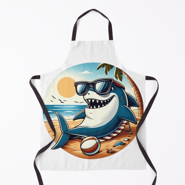 Item preview, shark with sunglasses on the beach designed and sold by Shop2s.