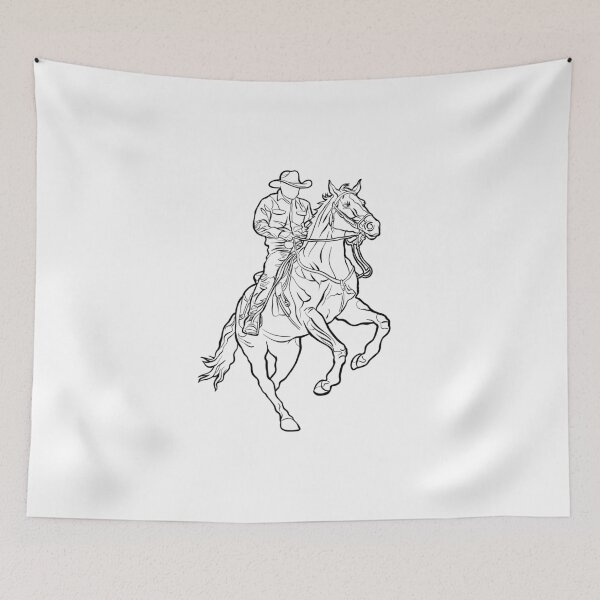 Item preview, Cowboy Riding Horse action line designed and sold by StairheadStore.