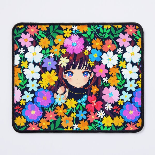 Item preview, Anime Girl & Flowers Pattern Design designed and sold by Domo-Design.