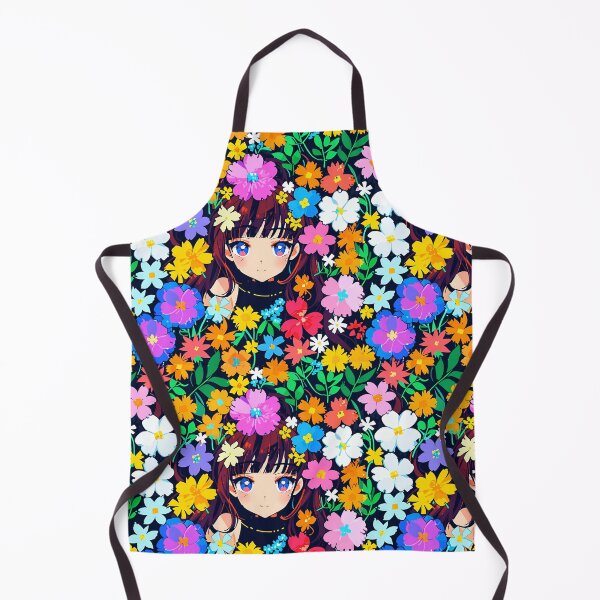 Item preview, Anime Girl & Flowers Pattern Design designed and sold by Domo-Design.