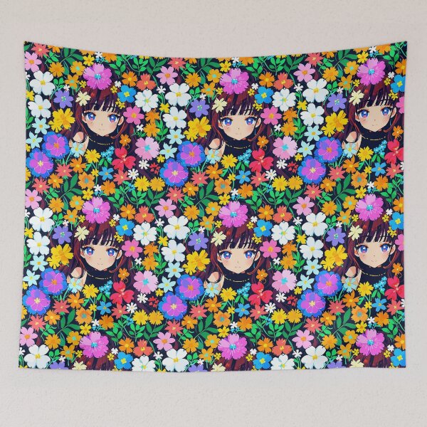 Item preview, Anime Girl & Flowers Pattern Design designed and sold by Domo-Design.