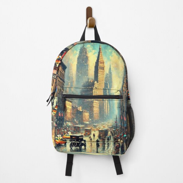 Item preview, New York NYC City Vintage 1950 Empire State Building, Rain Chrysler Independence Day designed and sold by TheTimeTaxi.