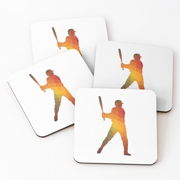 Item preview, Colorful Low Poly Geometric Textured Softball Player Silhouette Gift designed and sold by freeArt10.