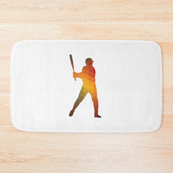 Item preview, Colorful Low Poly Geometric Textured Softball Player Silhouette Gift designed and sold by freeArt10.