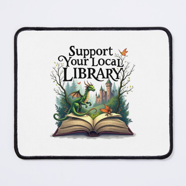 Item preview, Support Your Library Bookworm Aesthetic dragon designed and sold by bukajart.