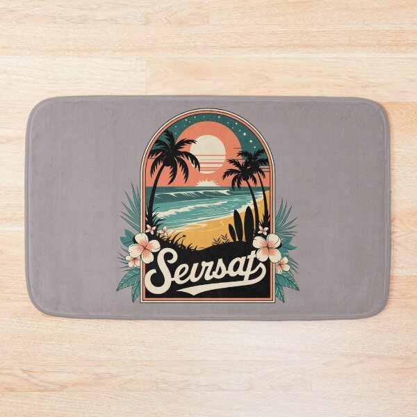 Item preview, Sevrsat Retro Surf Beach Sunset - Vintage Hawaiian Paradise designed and sold by TopUpDesign.