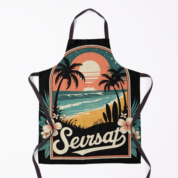 Item preview, Sevrsat Retro Surf Beach Sunset - Vintage Hawaiian Paradise designed and sold by TopUpDesign.