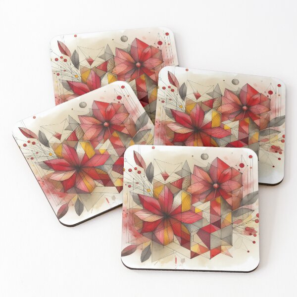 Item preview, Modern Floral Red Abstract Flowers  designed and sold by GraphicsClub.