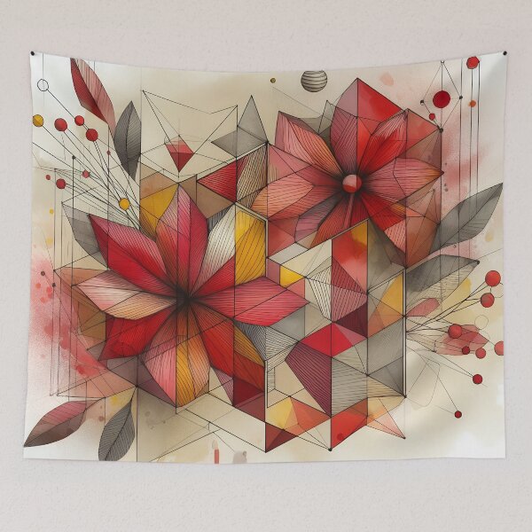 Item preview, Modern Floral Red Abstract Flowers  designed and sold by GraphicsClub.