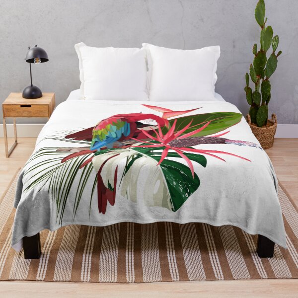 Item preview, Summer design with red parrot bird, tropical beach background banners.  designed and sold by MatyKotiv.