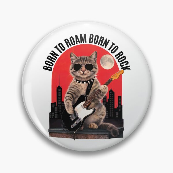 Item preview, Born to Roam, Born to Rock: Feline Rockstar Takes Over The City designed and sold by elynne9.
