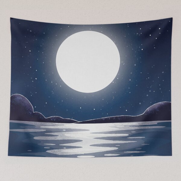 Item preview, moon and lake at night designed and sold by wi geon.