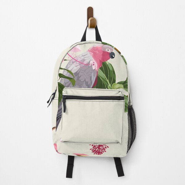 Item preview, Exotic pink parrot with leaves and flowers. designed and sold by MatyKotiv.