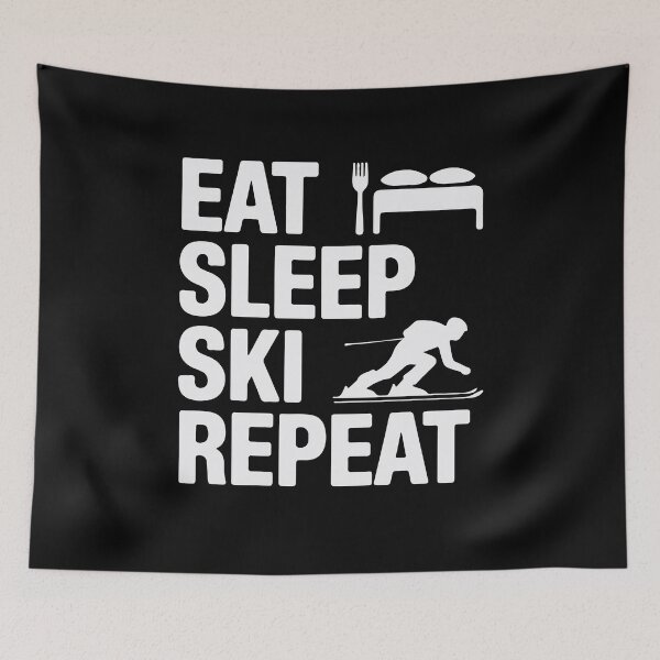 Item preview, Eat Sleep Ski Repeat | Funny Skiing designed and sold by tmerchtrends.