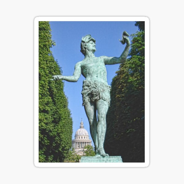 Statue at Luxembourg Gardens, Paris, France Sticker