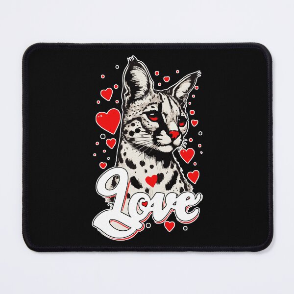 Item preview, Serval Cat Love Valentines Day designed and sold by TomFrontierArt.