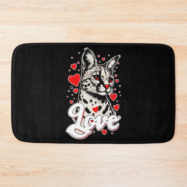 Item preview, Serval Cat Love Valentines Day designed and sold by TomFrontierArt.
