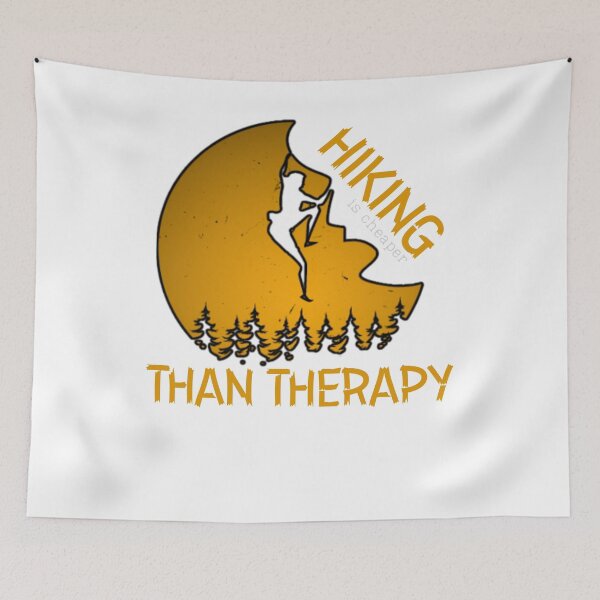 Item preview, Hiking is Cheaper Than Therapy Shirt for Hikers designed and sold by Gracjan Mikitin.
