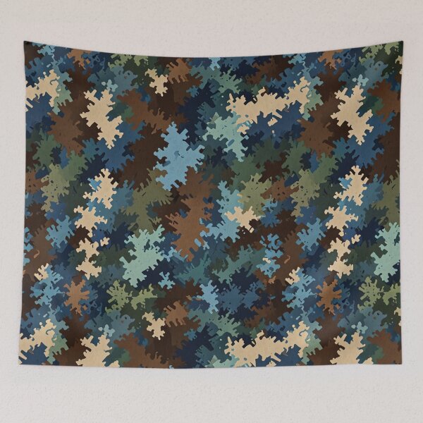 Item preview,  Blue-Brown-Green Digital Camo Pattern designed and sold by Glam-OOTD.