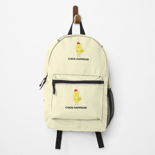 Item preview, chicken cartoon and text 'CHICK HAPPENS' designed and sold by Ang.V.