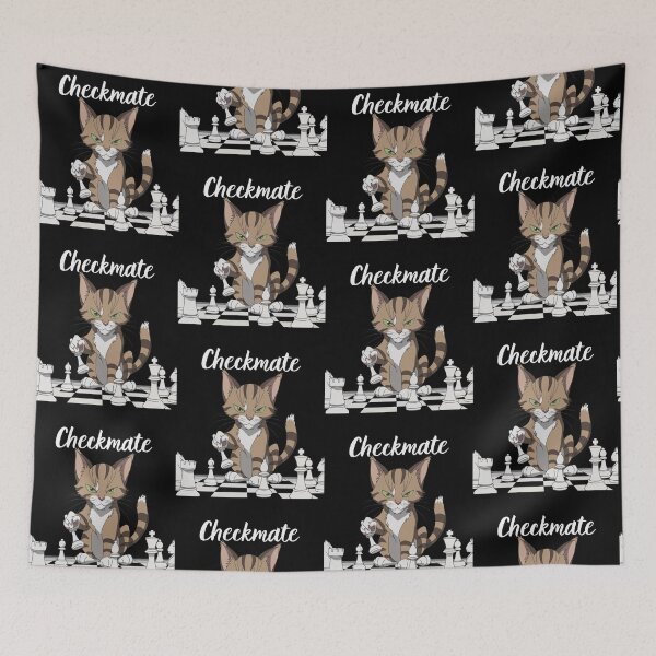 Item preview, Cat Playing Chess designed and sold by wzetart.